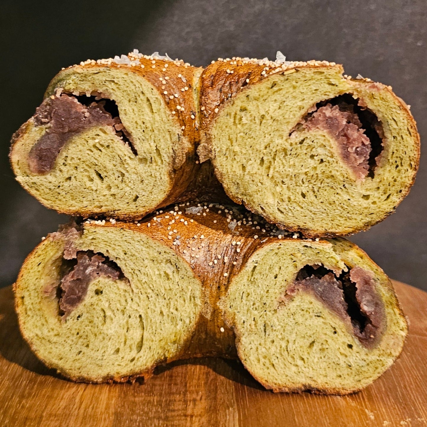 プレッツェル抹茶餡子バター