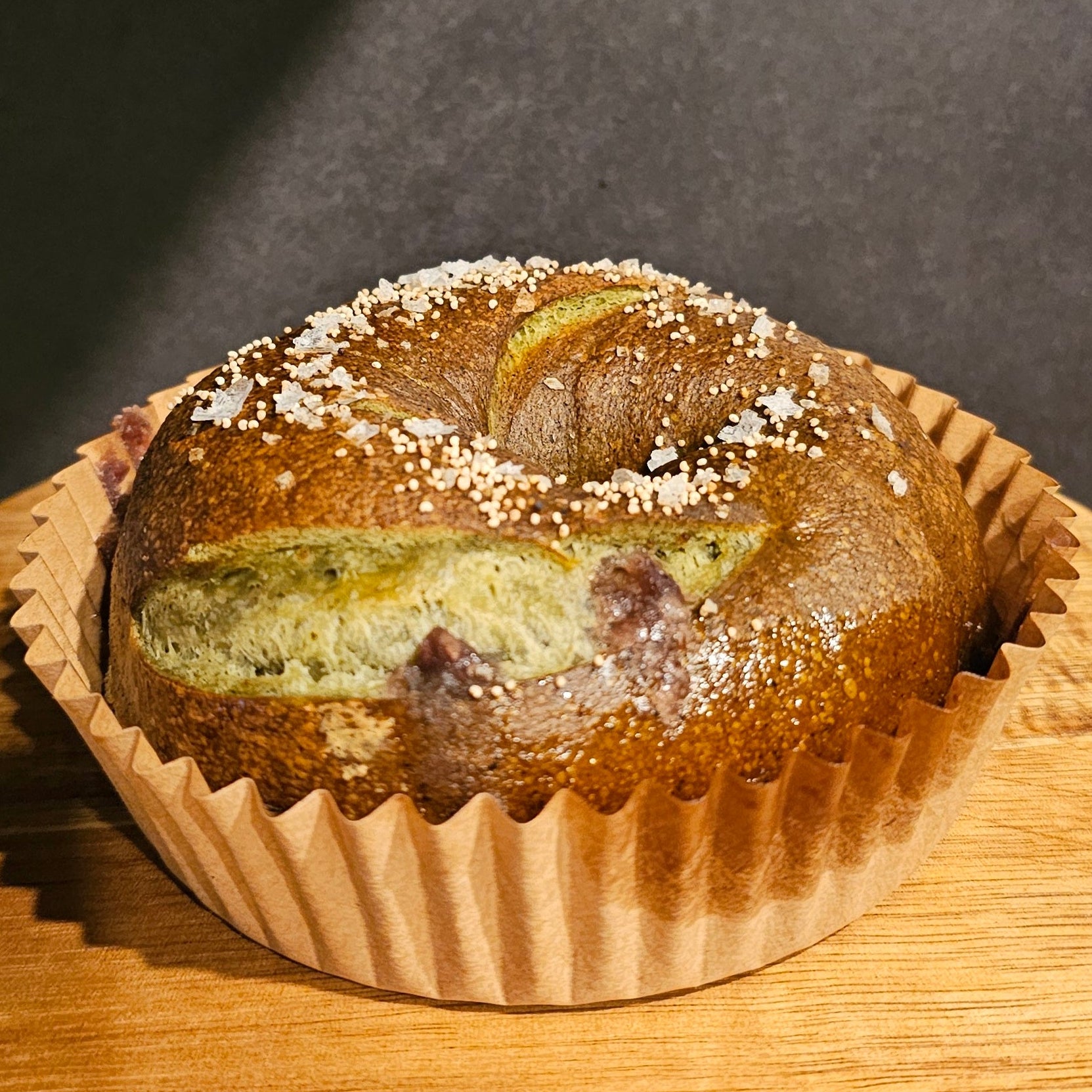 プレッツェル抹茶餡子バター